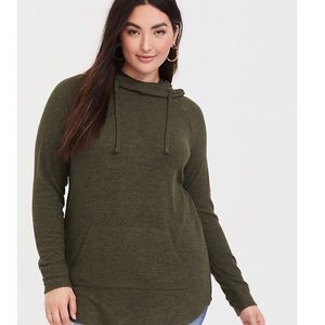 Torrid Olive Green Tunic Sweater